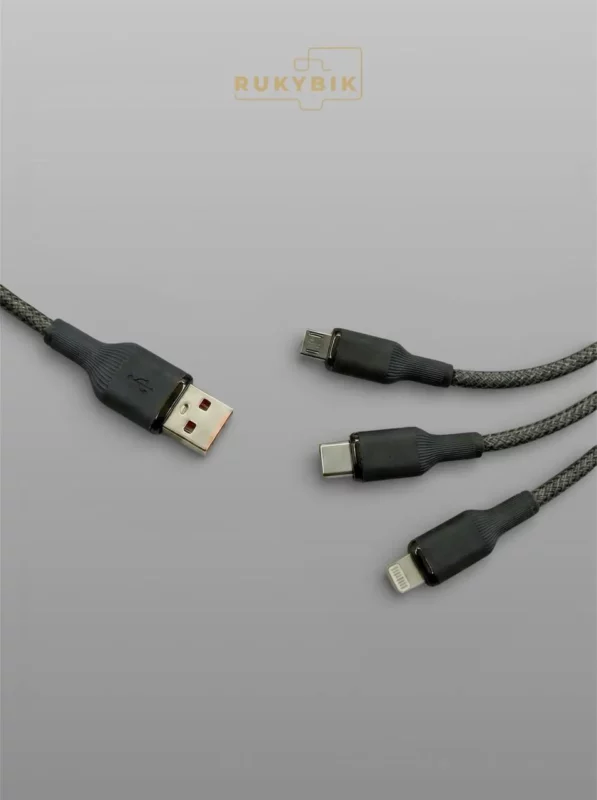 Кабель 3в1 для быстрой зарядки USB