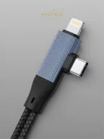 Аудио кабель AUX Type-C 2 в 1 - переходник Lightning - Type-C зарядный
