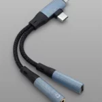 Аудио кабель AUX Type-C 2 в 1 - переходник Lightning - Type-C зарядный