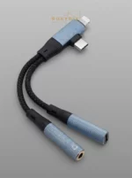 Аудио кабель AUX Type-C 2 в 1 - переходник Lightning - Type-C зарядный