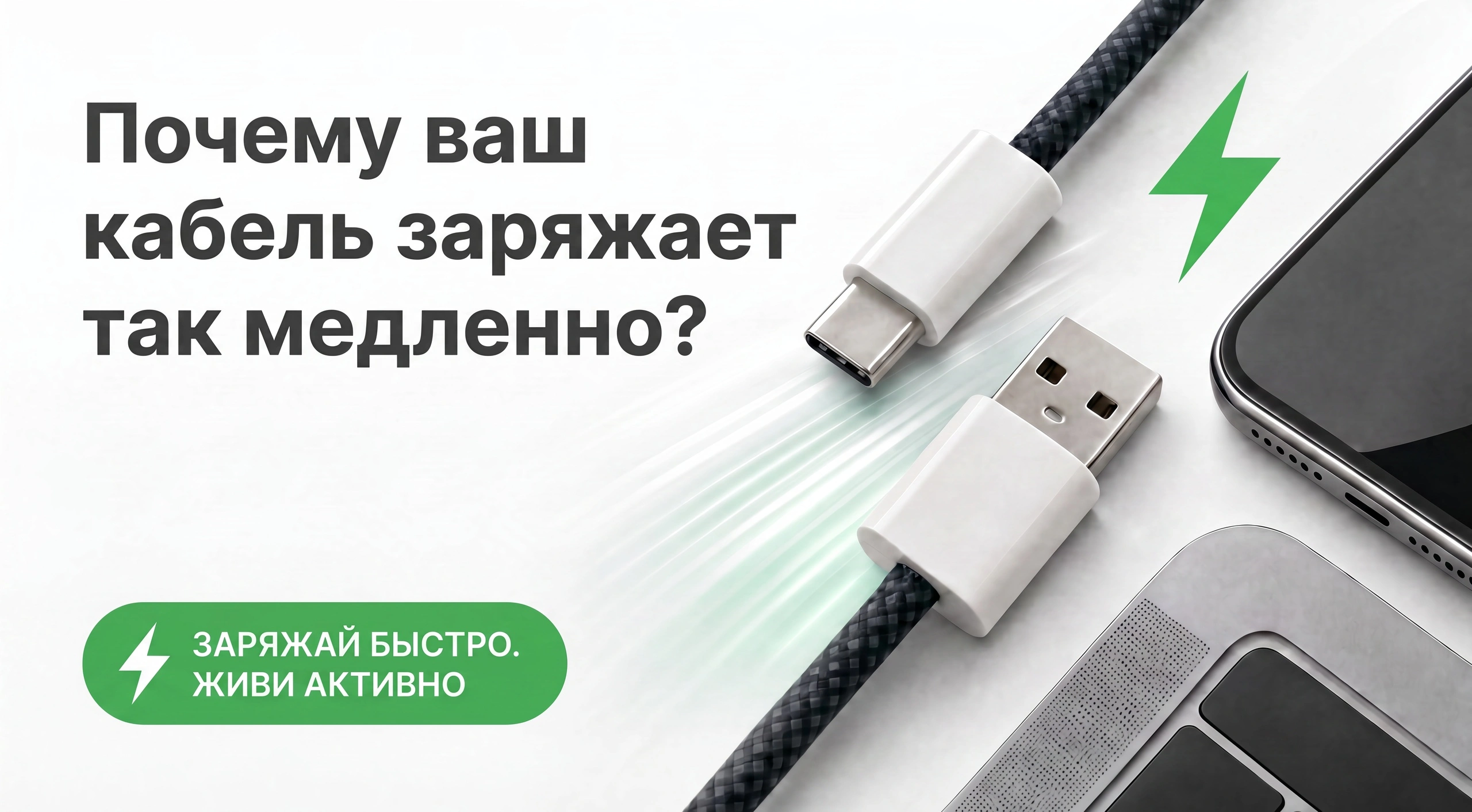 Разбор кабеля для быстрой зарядки