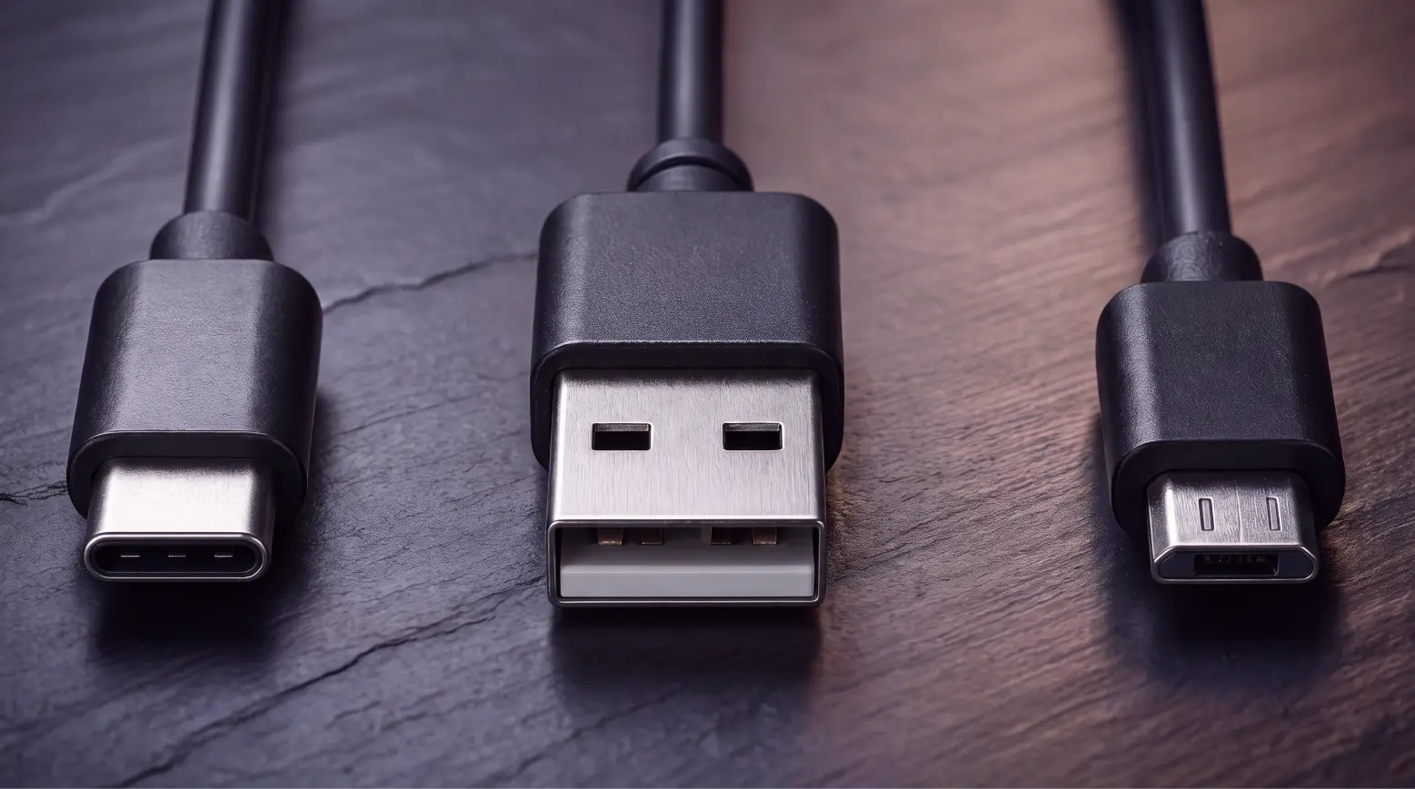 Сравнение разъёмов USB Type-C, USB-A и Micro-USB
